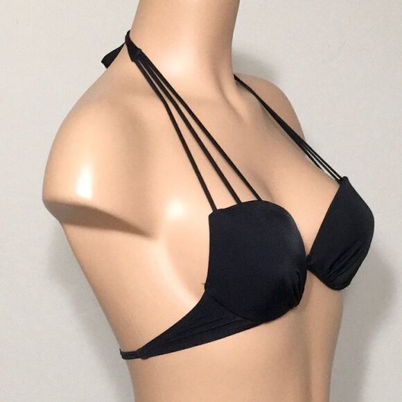 TOPSHOP black multi strap bikini top - Picture 3 of 5